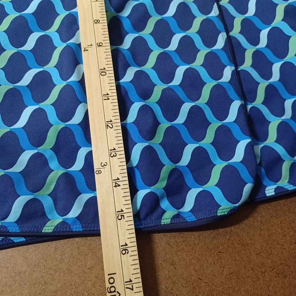 J McLaughlin Agnes Skirt Skort S Blue Geometric Floral Coastal Catalina Cloth - Picture 7 of 8